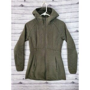 North Face Womens Quilted Hooded Caroluna Full Zip Jacket Sz XS Olive Green CYL7